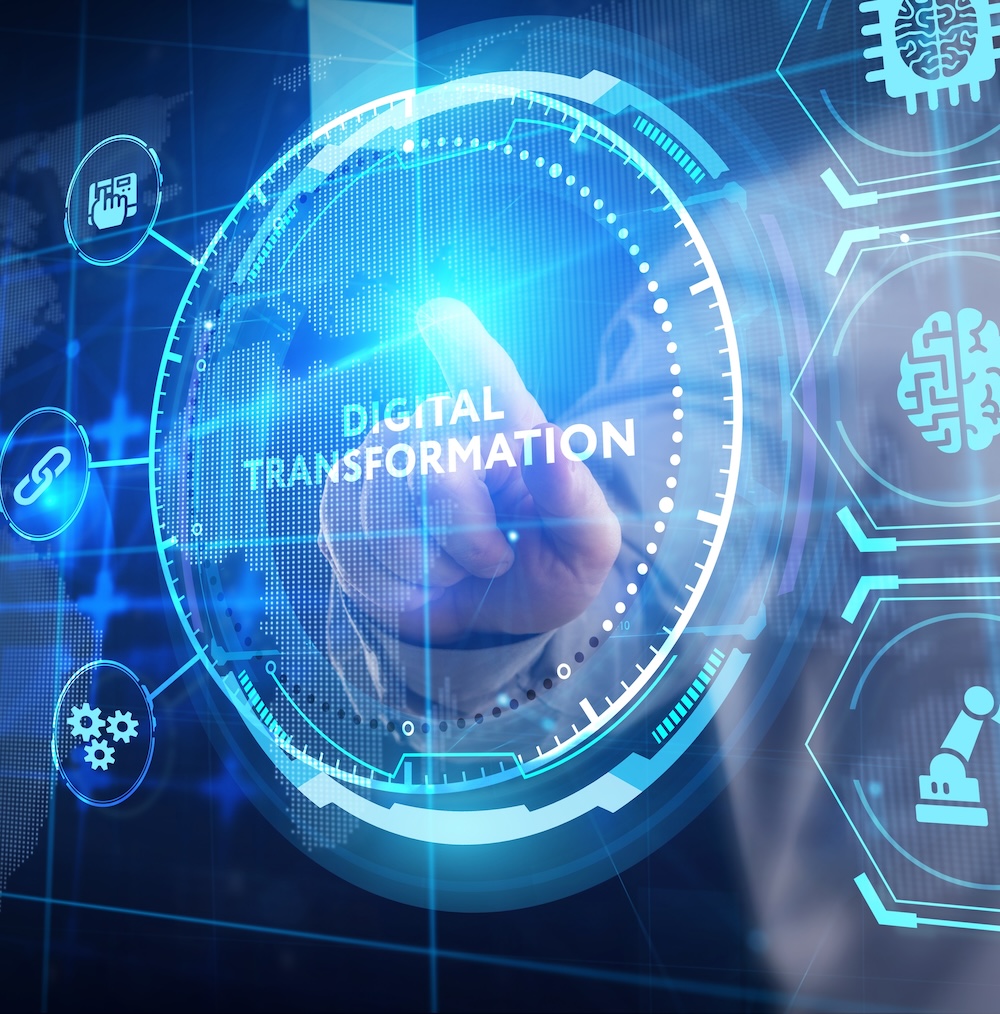 Team collaborating on digital transformation strategy